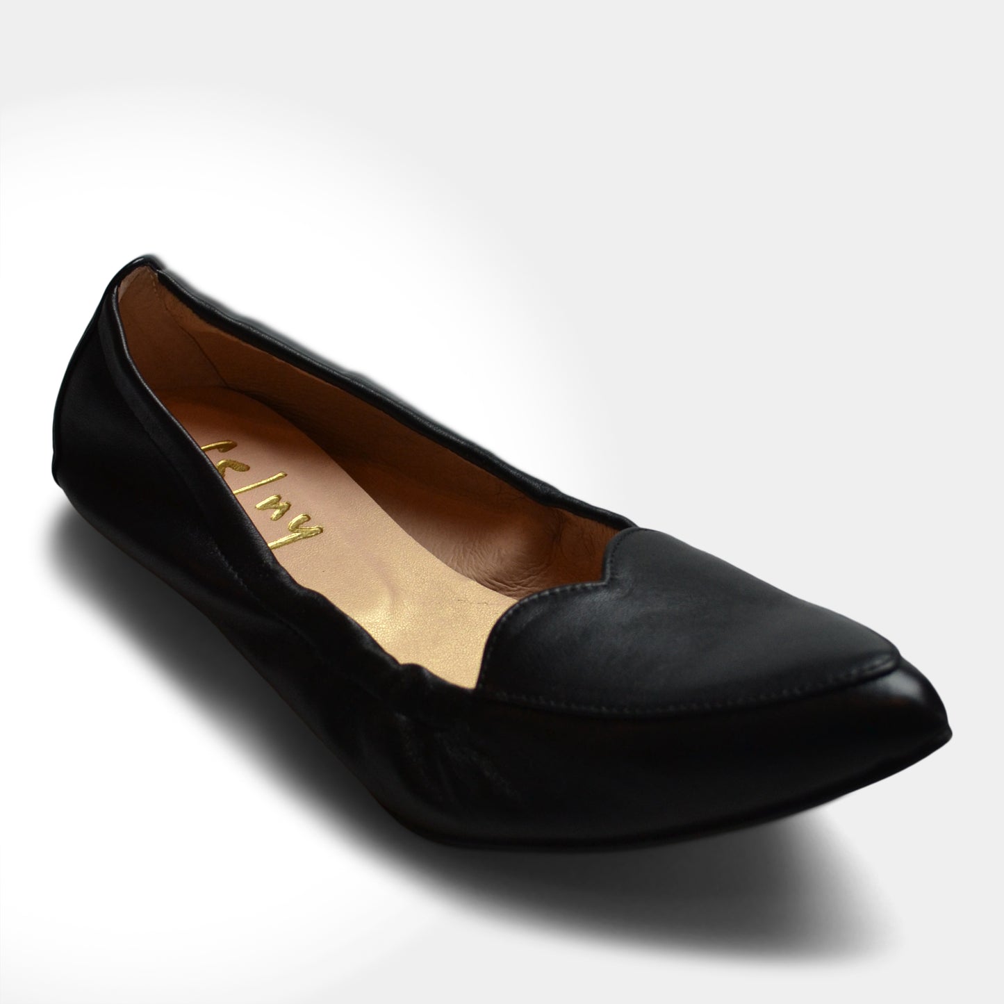 FRENCH SOLE HEART CLAUDIA FLAT IN BLACK