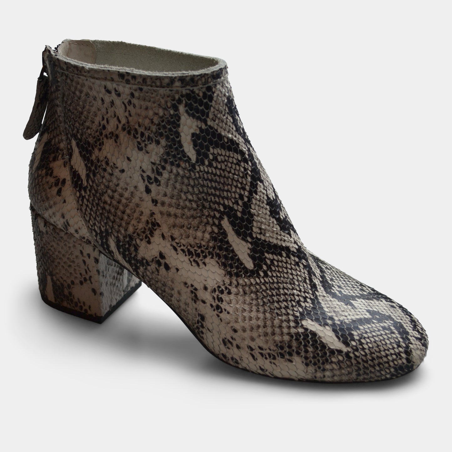 CECELIA NOLTON BOOTIE IN SNEAK SKIN PRINT