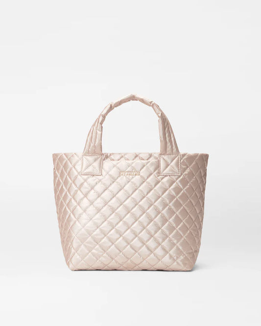 MZ WALLACE METRO TOTE DELUXE SMALL IN PALE ROSE GOLD