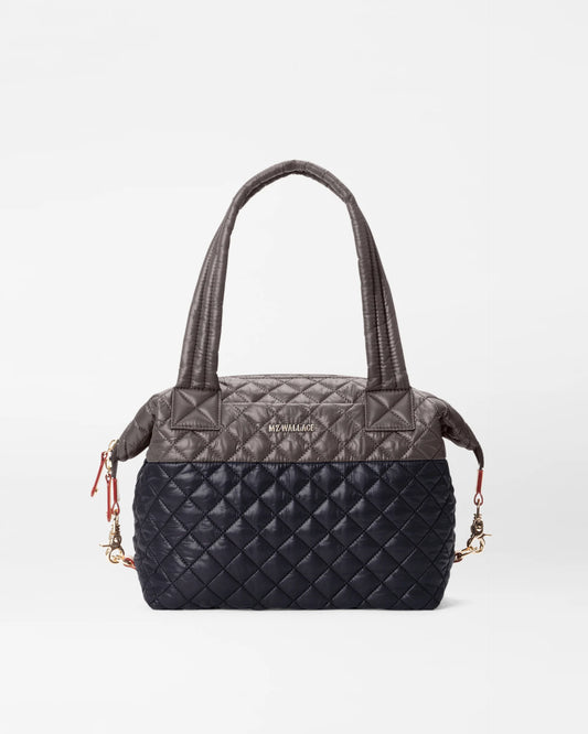 MZ WALLACE MEDIUM SUTTON DELUXE IN BLACK/MAGNET