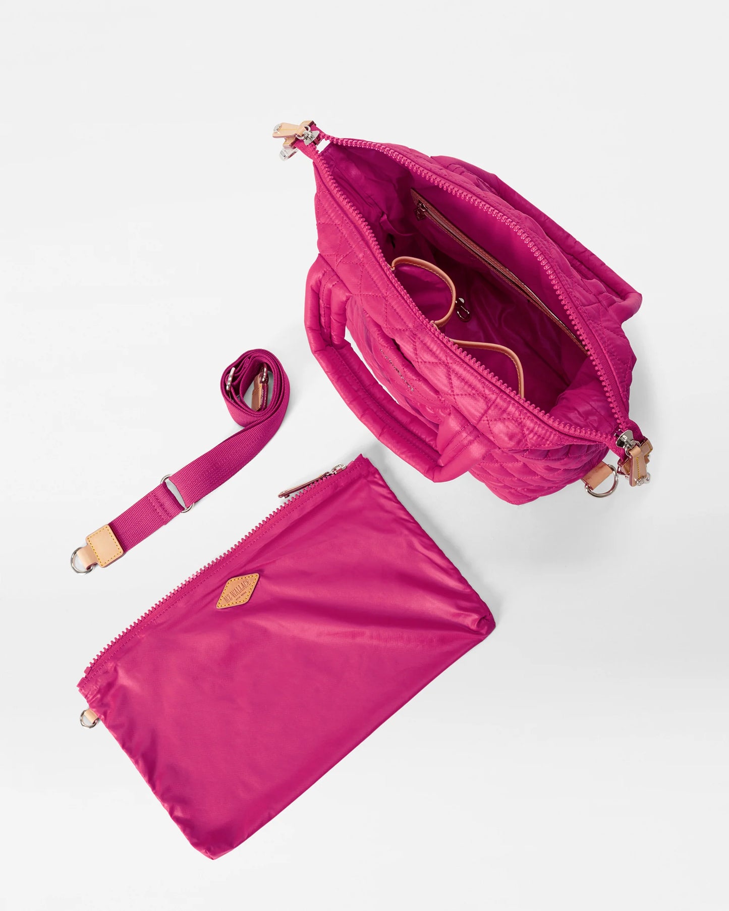 MZ WALLACE SMALL SUTTON DELUXE IN RASPBERRY