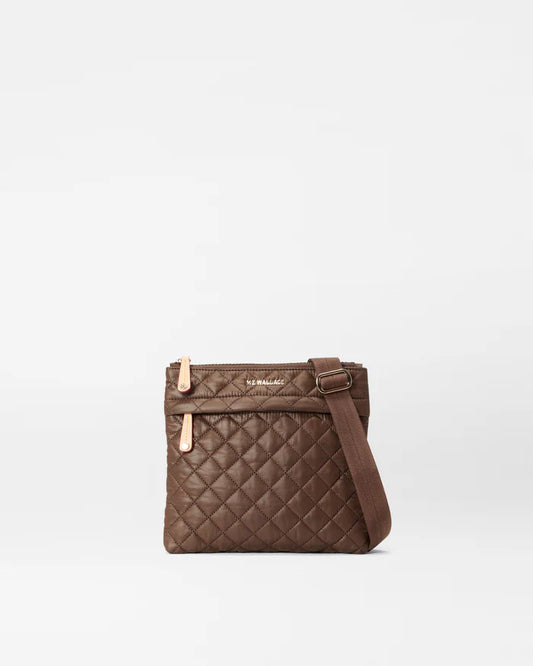 MZ WALLACE METRO FLAT CROSSBODY IN WALLNUT