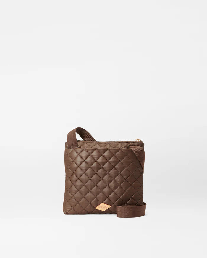 MZ WALLACE METRO FLAT CROSSBODY IN WALLNUT