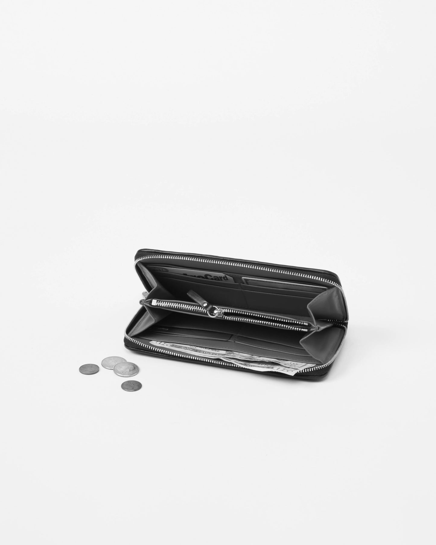 MZ WALLACE LONG CROSBY WALLET IN BLACK