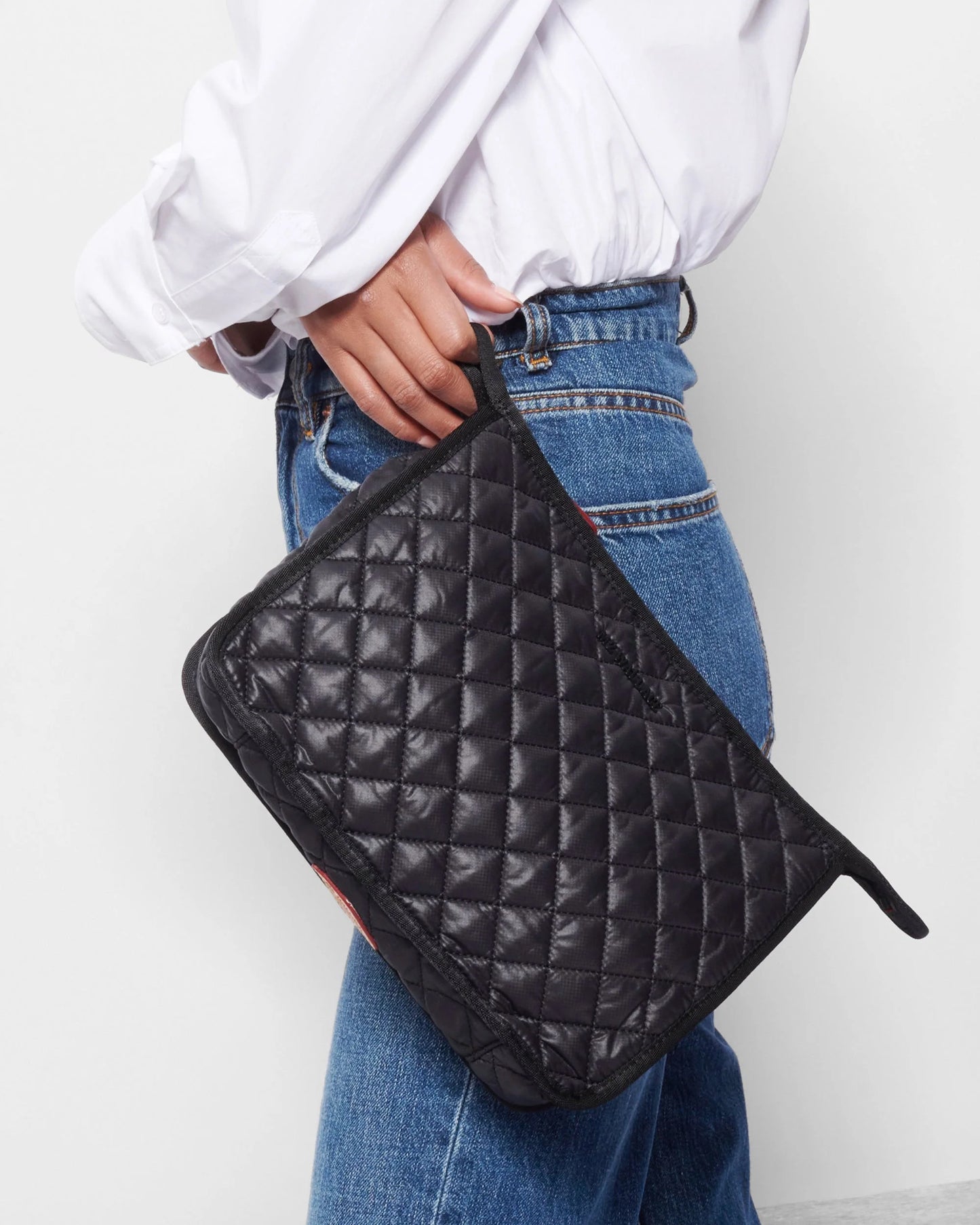 MZ WALLACE METRO CLUTCH IN BLACK