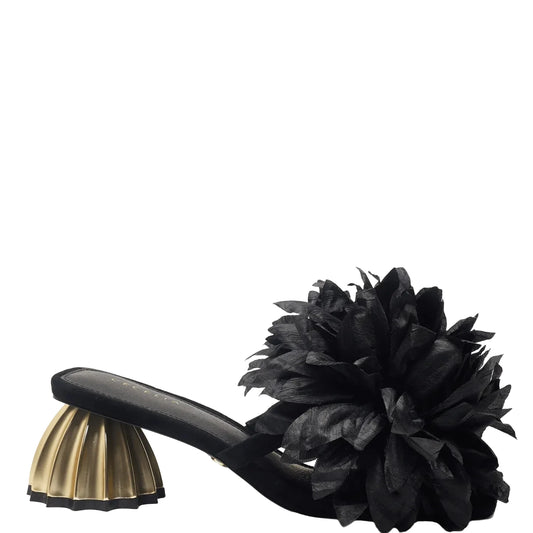 CECELIA DAHLIA HEELS IN BLACK