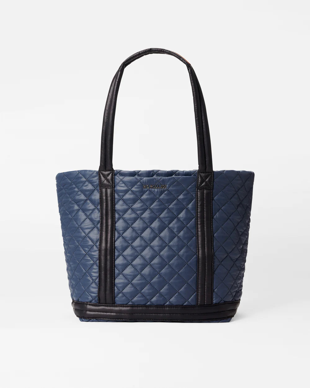 MZ WALLACE MEDIUM EMPIRE TOTE IN NAVY AND BLACK