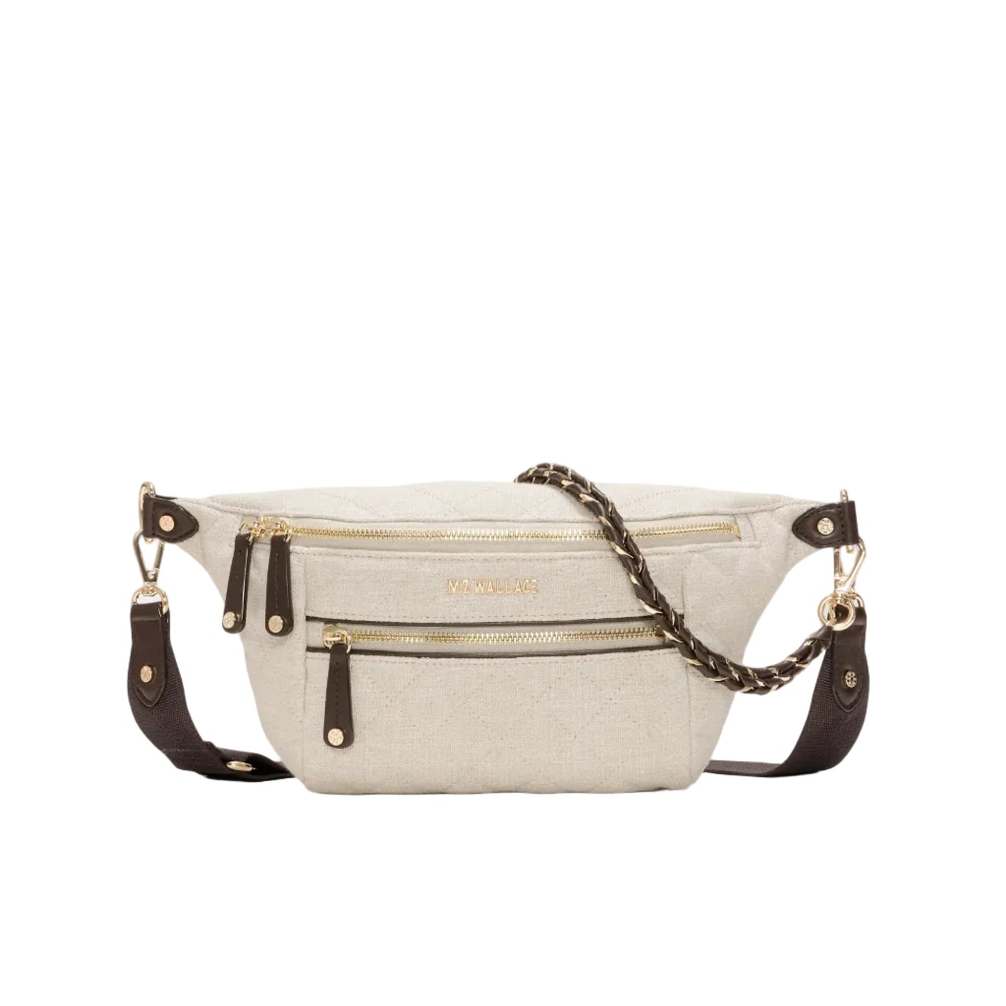 MZ WALLACE SMALL CROSBY SLING BAG IN SANDY LINEN