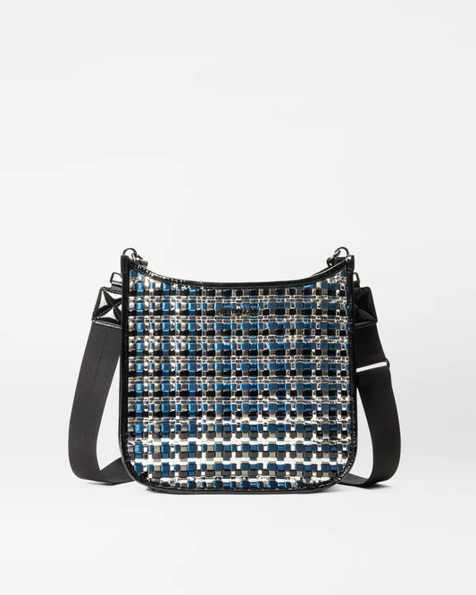 MZ WALLACE WOVEN BOX CROSSBODY IN MIDNIGHT WOVEN