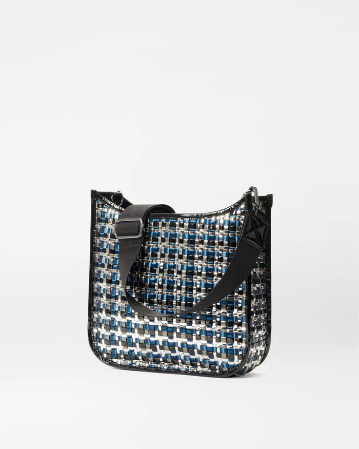 MZ WALLACE WOVEN BOX CROSSBODY IN MIDNIGHT WOVEN