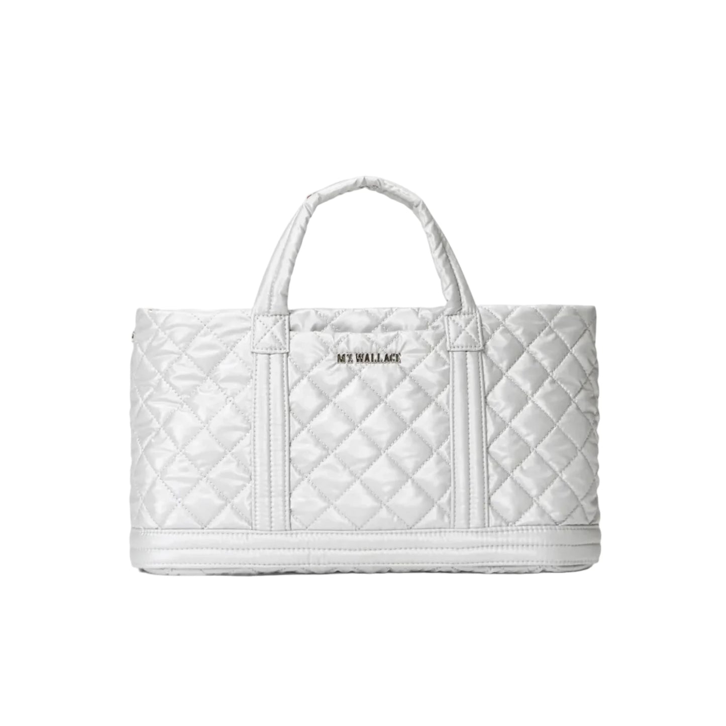 MZ WALLACE UTILITY CROSSBODY IN METALLIC OYSTER