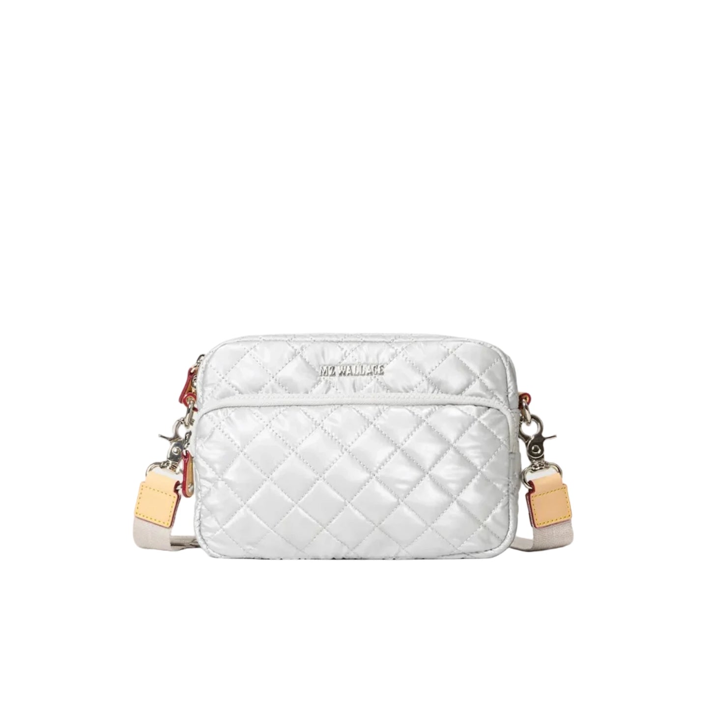 MZ WALLACE SMALL METRO CAMERA BAG IN METALLIC OYSTER