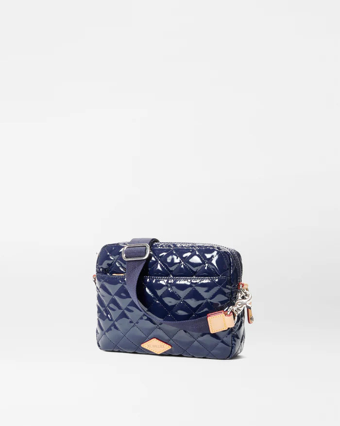 MZ WALLACE SMALL METRO CAMERA BAG IN NAVY LACQUER
