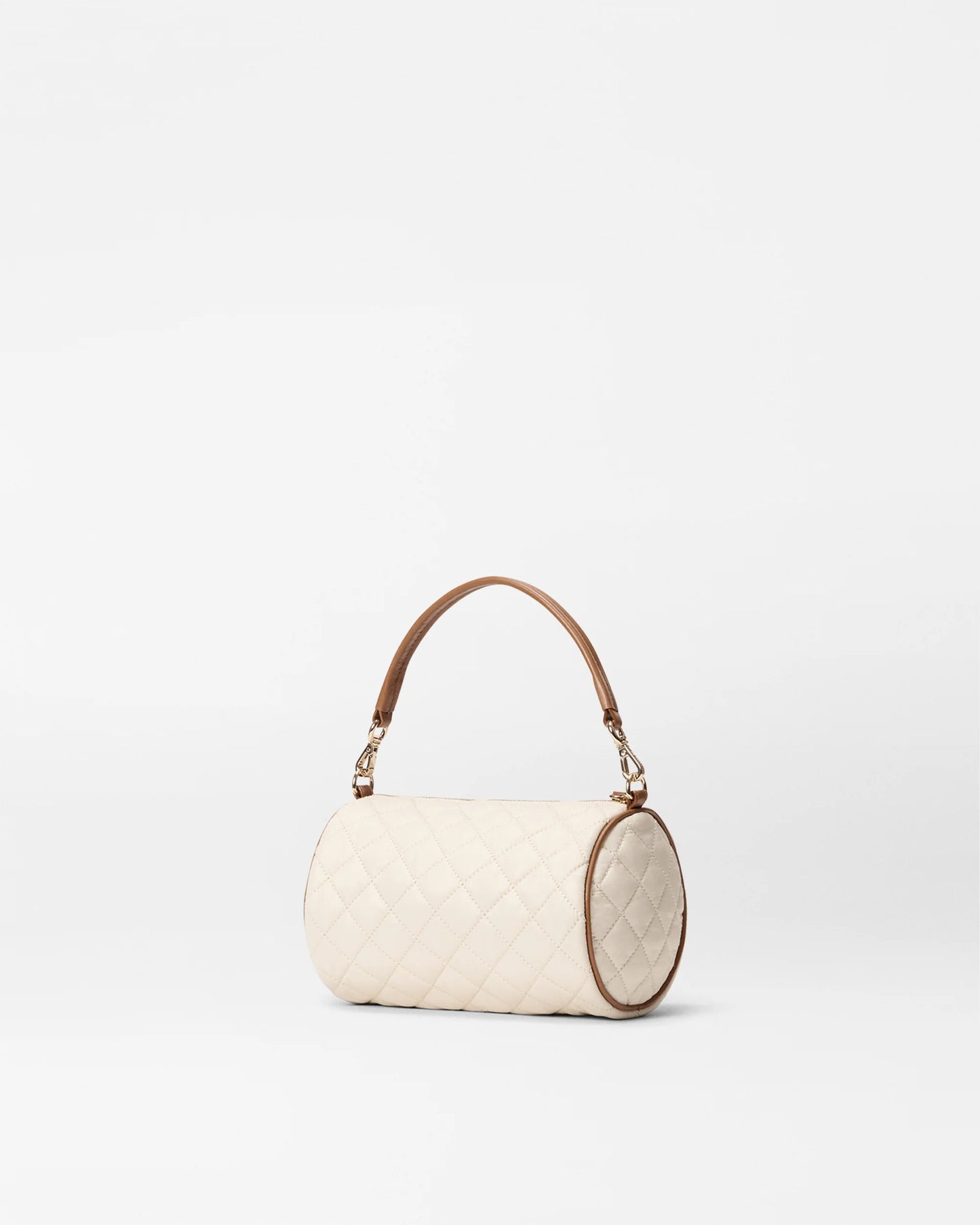 MZ WALLACE CROSBY BARREL CROSSBODY IN SANDSHELL WITH BROWN