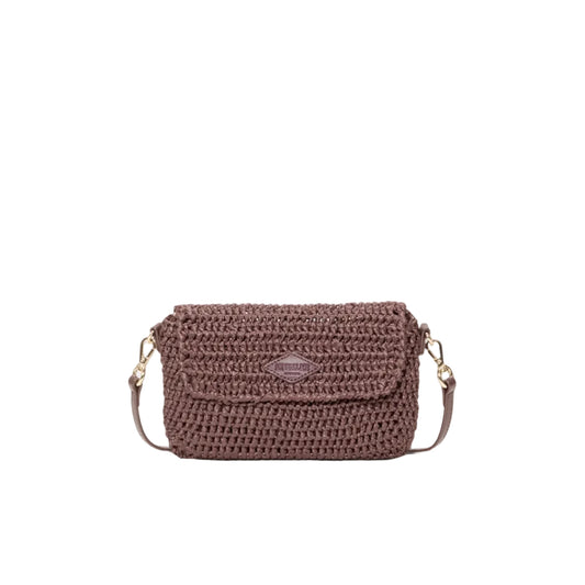 MZ WALLACE CROCHET CONVERTIBLE CROSSBODY IN BROWN