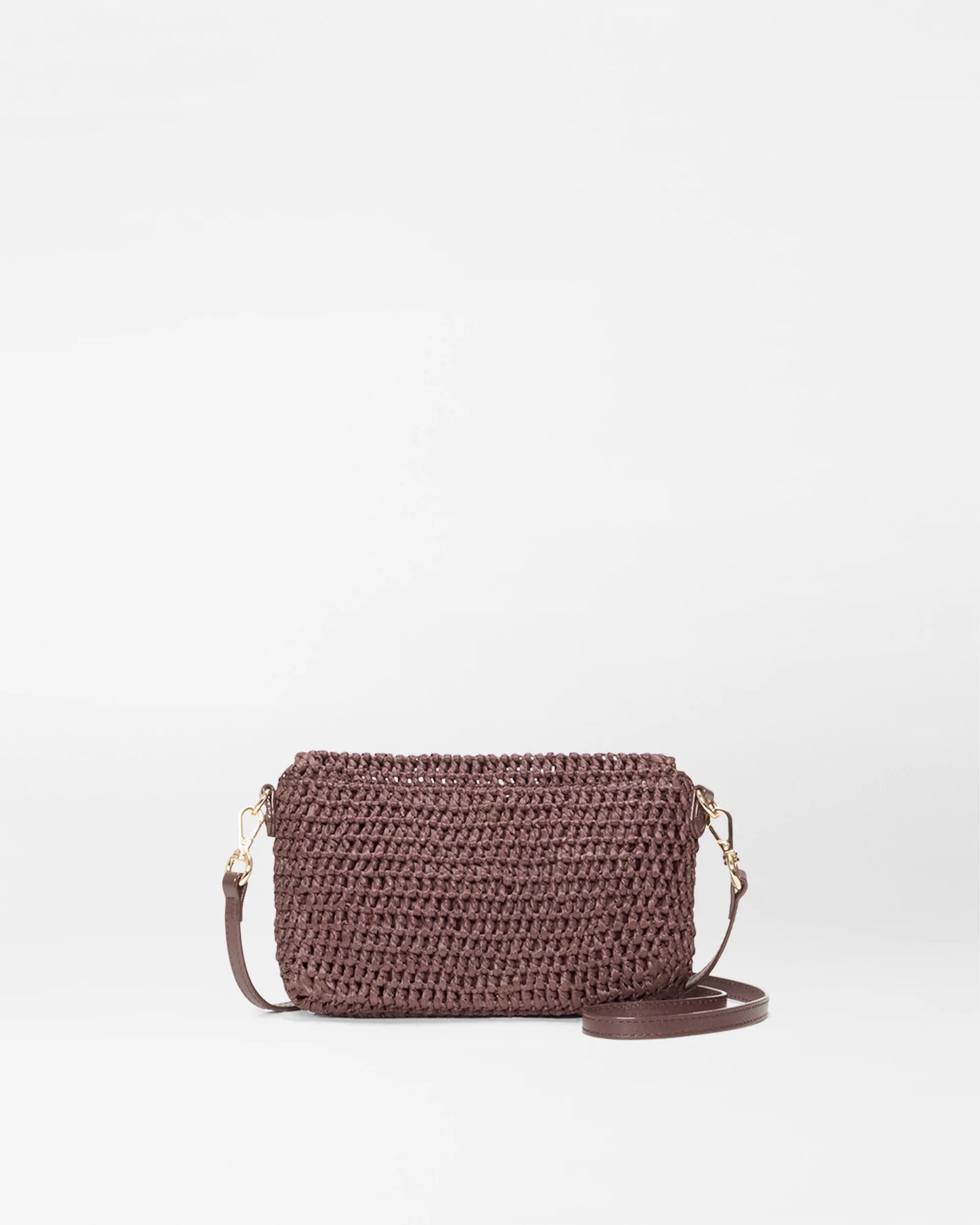 MZ WALLACE CROCHET CONVERTIBLE CROSSBODY IN BROWN