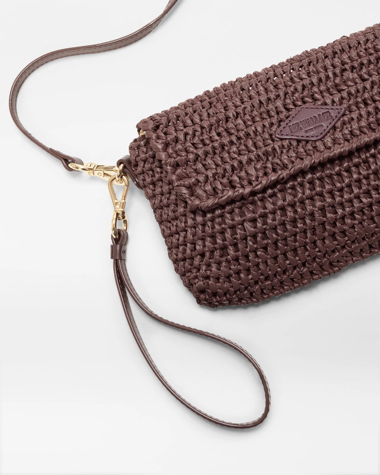 MZ WALLACE CROCHET CONVERTIBLE CROSSBODY IN BROWN