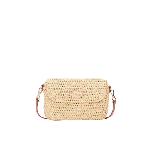 MZ WALLACE CROCHET CONVERTIBLE CROSSBODY IN BEIGE