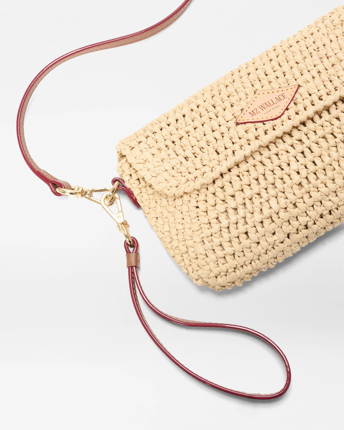 MZ WALLACE CROCHET CONVERTIBLE CROSSBODY IN BEIGE