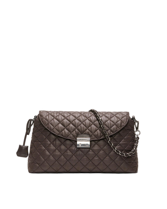 MZ WALLACE CROSBY LOCK SHOULDER BAG IN ESPRESSO