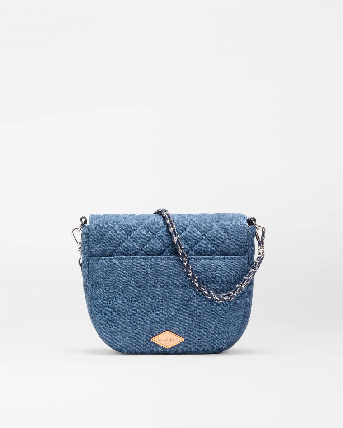 MZ WALLACE CROSBY LOCK SADDEL IN TRUE BLUE DENIM
