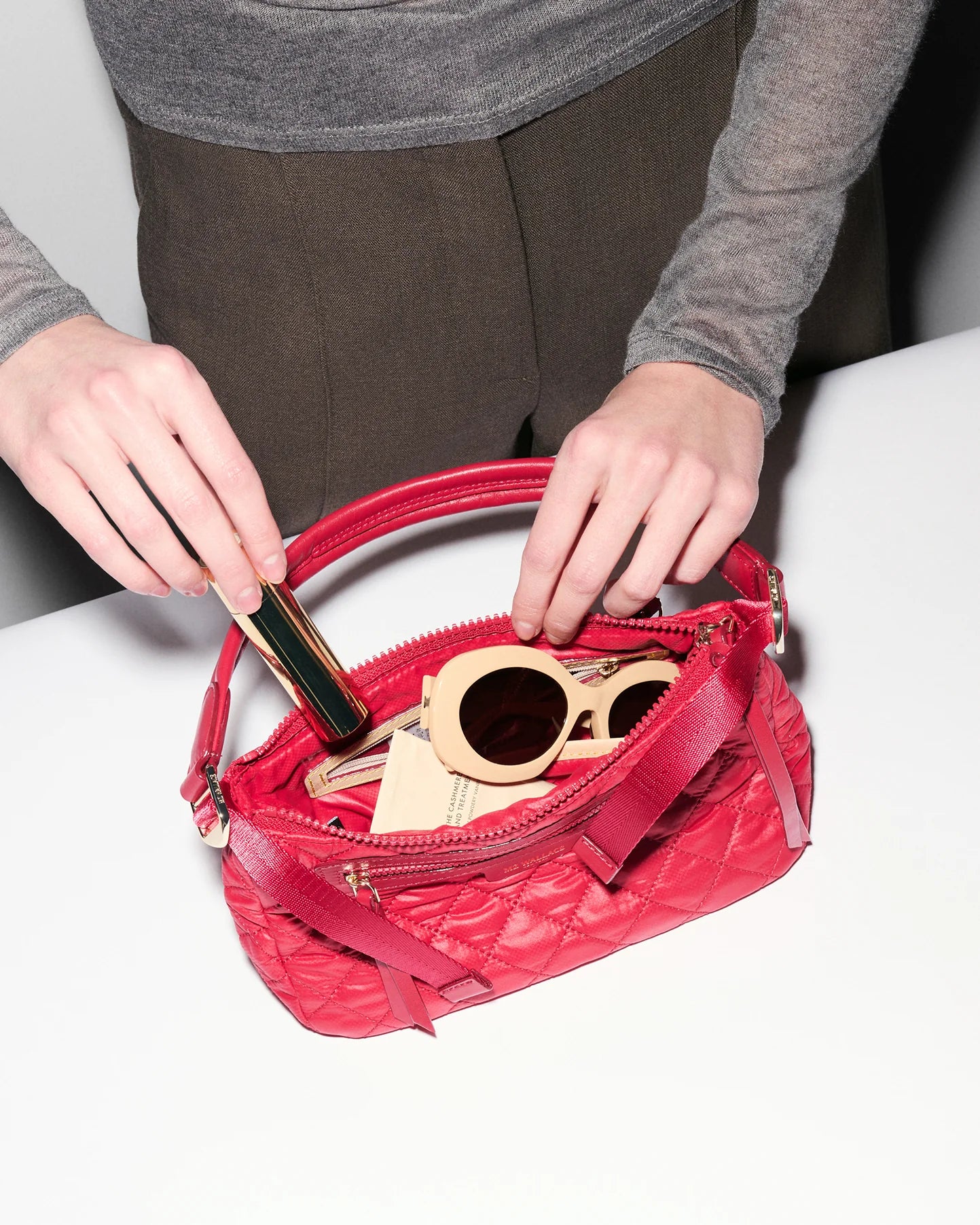 MZ WALLACE SMALL PARK SHOULDER BAG IN APPLE