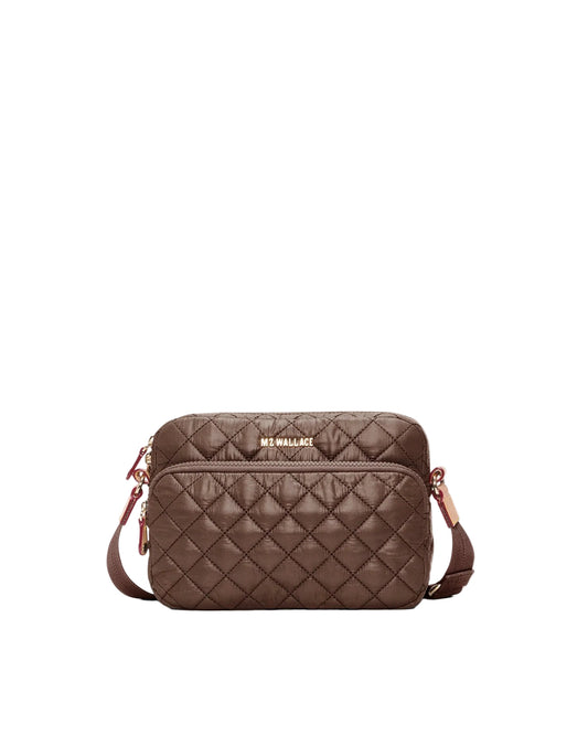 MZ WALLACE SMALL METRO CAMERA CROSSBODY BAG IN WALNUT