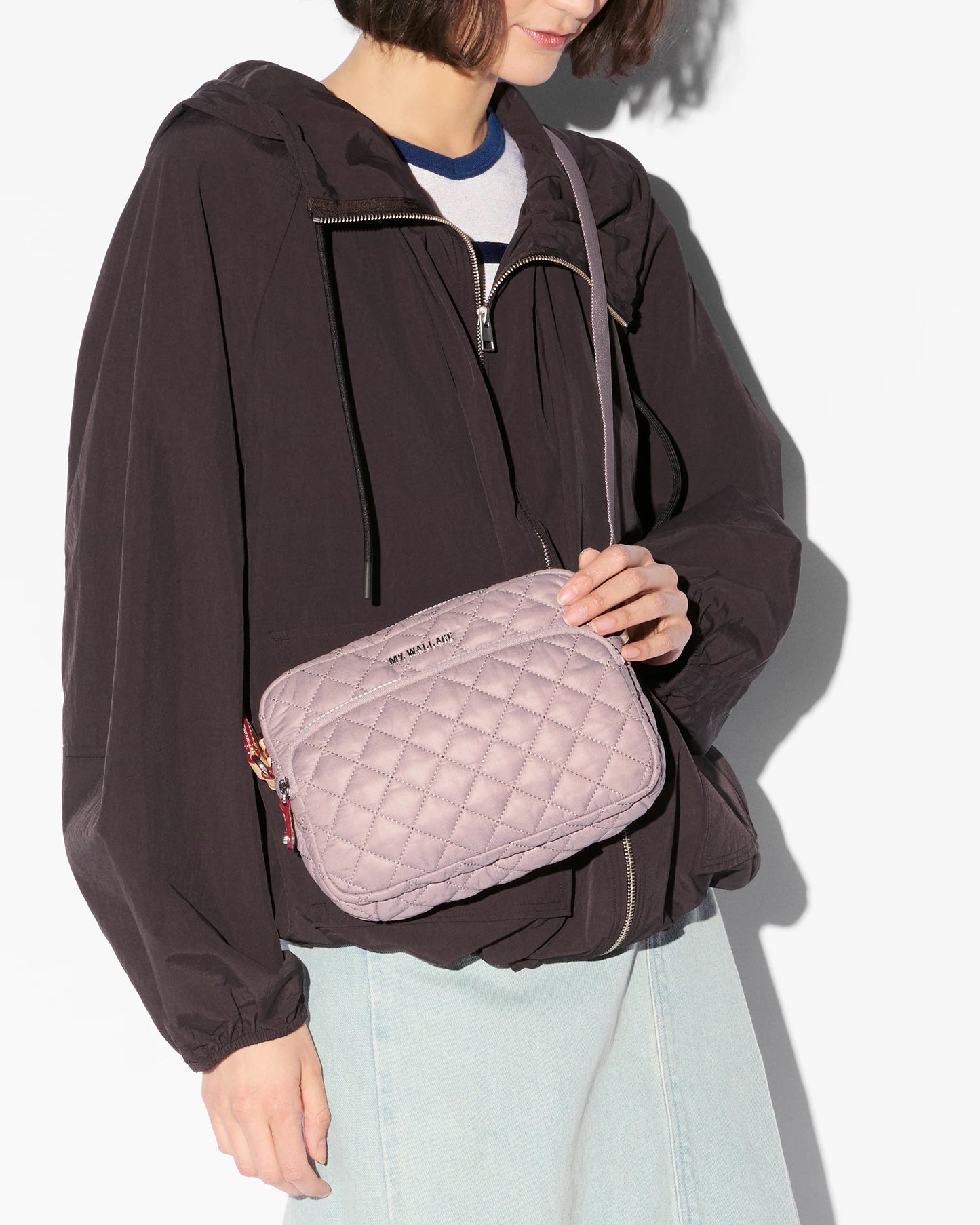 MZ WALLACE SMALL METRO CAMERA BAG IN QUAIL