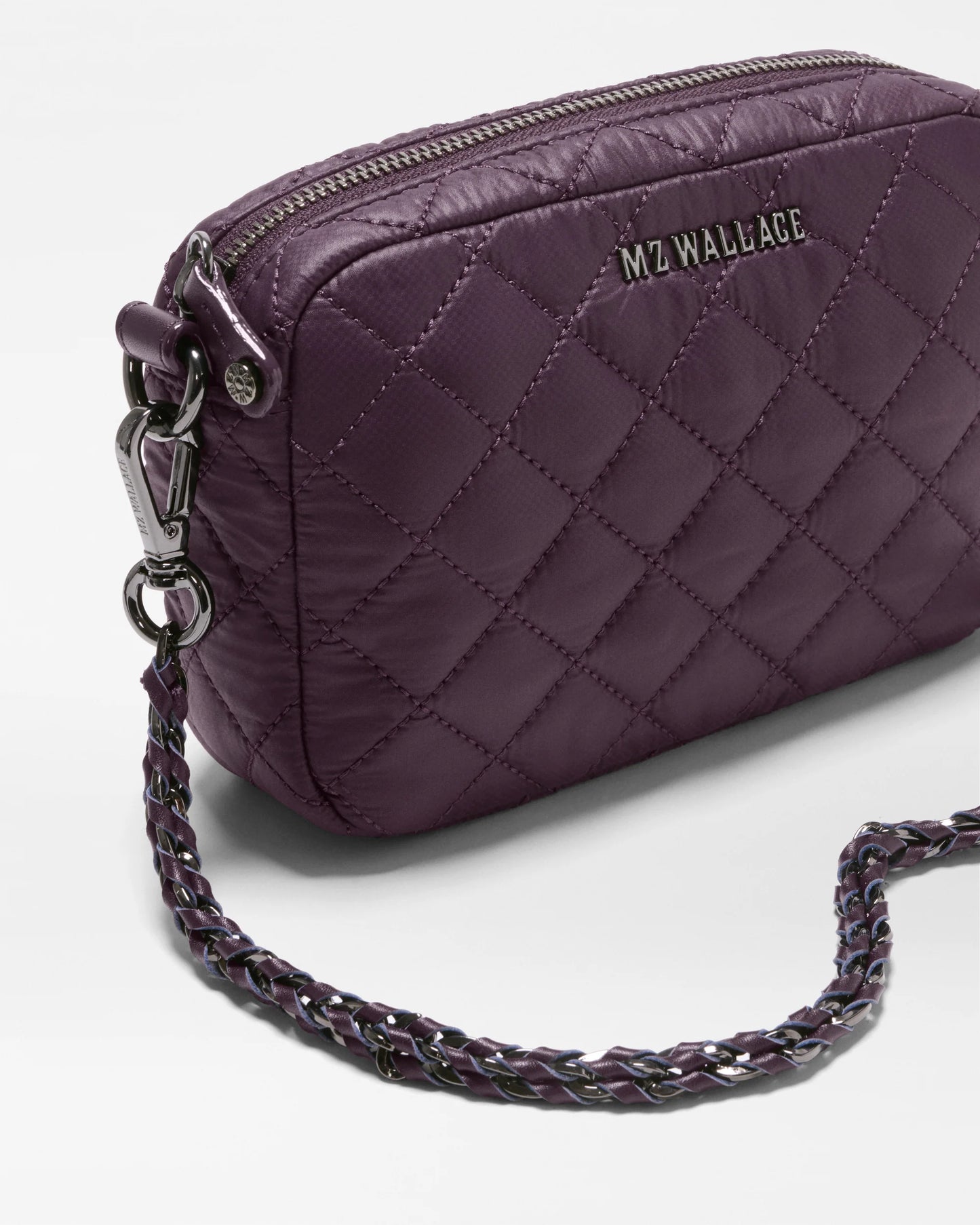 MZ WALLACE MINI CROSBY CROSSBODY IN RAISIN