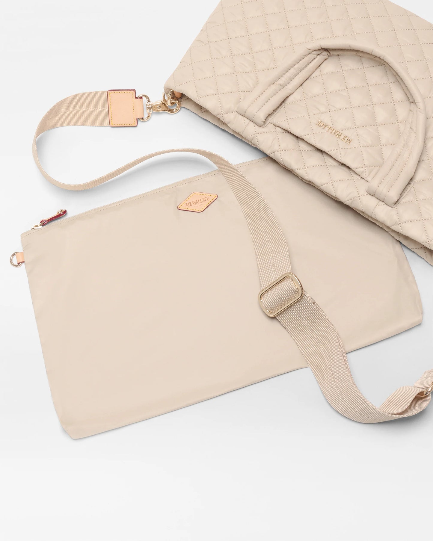 MZ WALLACE SMALL METRO TOTE DELUXE IN BUFF