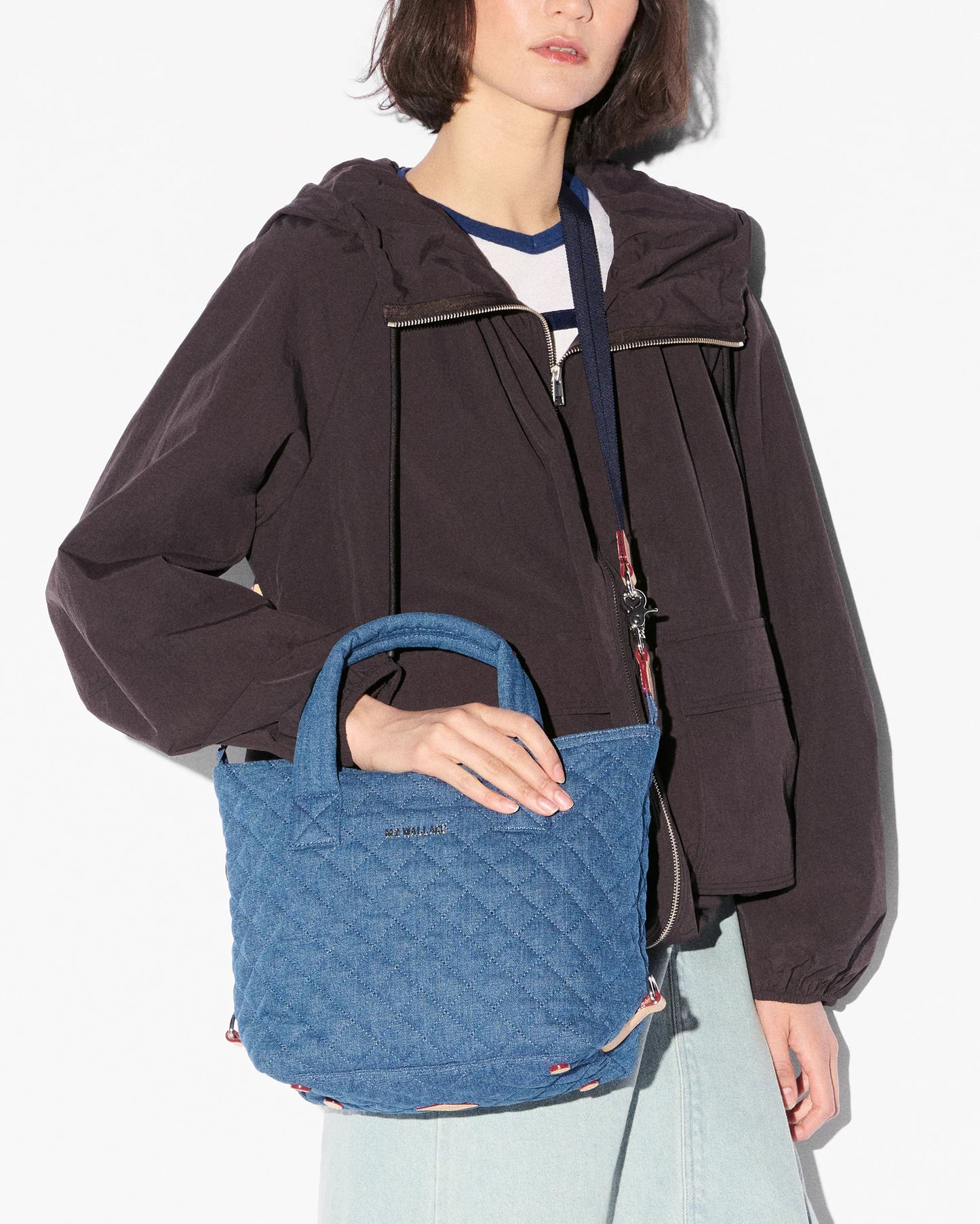 MZ WALLACE SMALL SUTTON DELUXE IN TRUE BLUE DENIM
