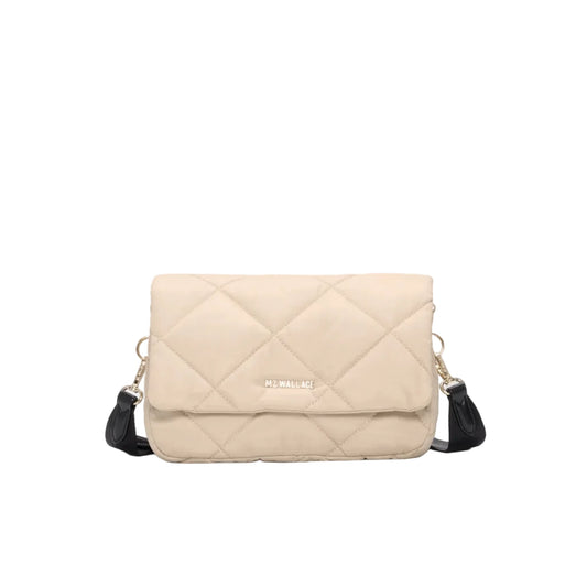 MZ WALLACE BUFF/BLACK MADISON FLAP CROSSBODY