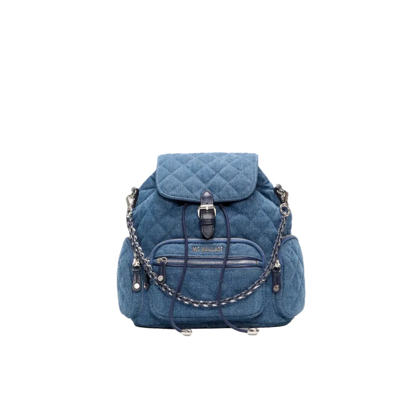 MZ WALLACE MINI CROSBY BACKPACK IN TRUE BLUE DENIM