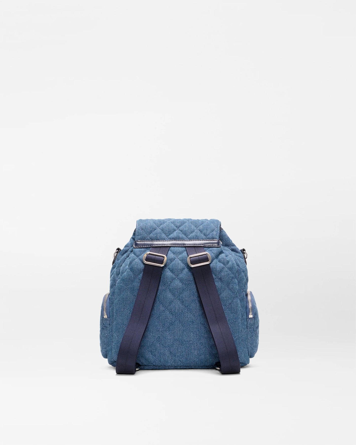 MZ WALLACE MINI CROSBY BACKPACK IN TRUE BLUE DENIM