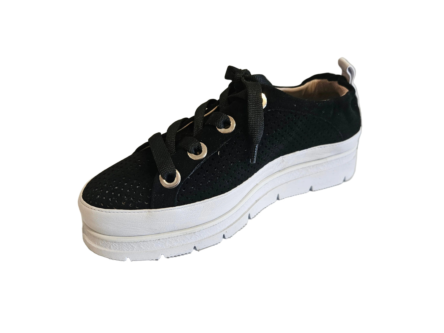 SOFTWAVES MEARA COCO SNEAKERS IN BLACK