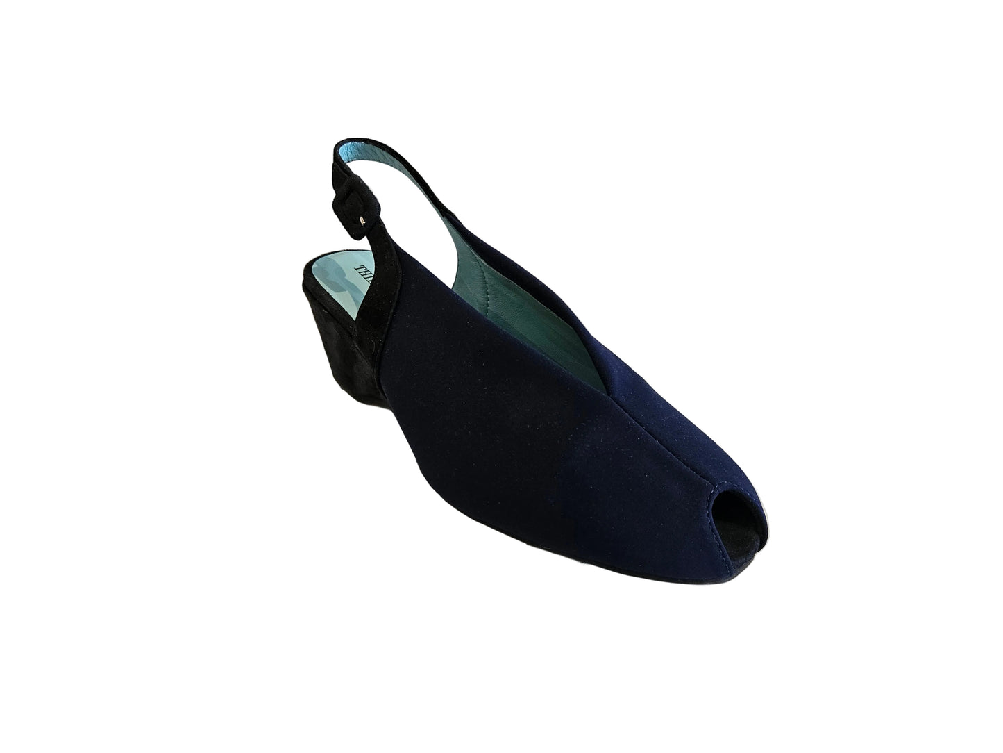 THIERRY RABOTIN KATE SUEDE WEDGES IN NAVY