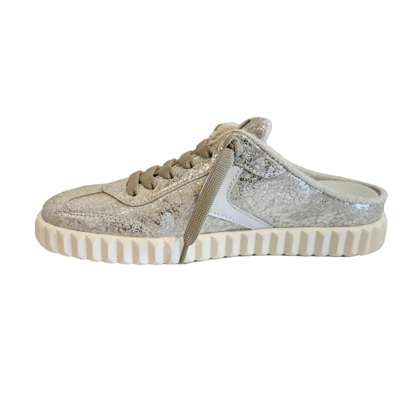 VOILE BLANCHE INES MULE IN SILVER