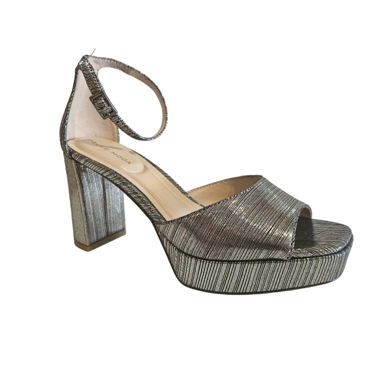 PELLE MODA PEARLY-2 HEELS IN PEWTER