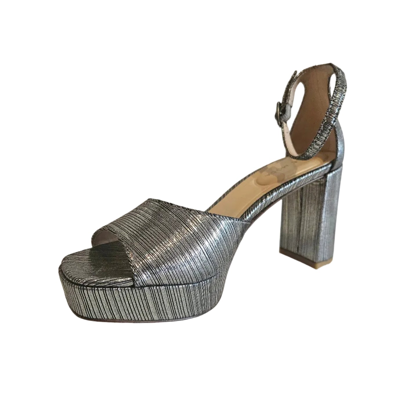 PELLE MODA PEARLY-2 HEELS IN PEWTER