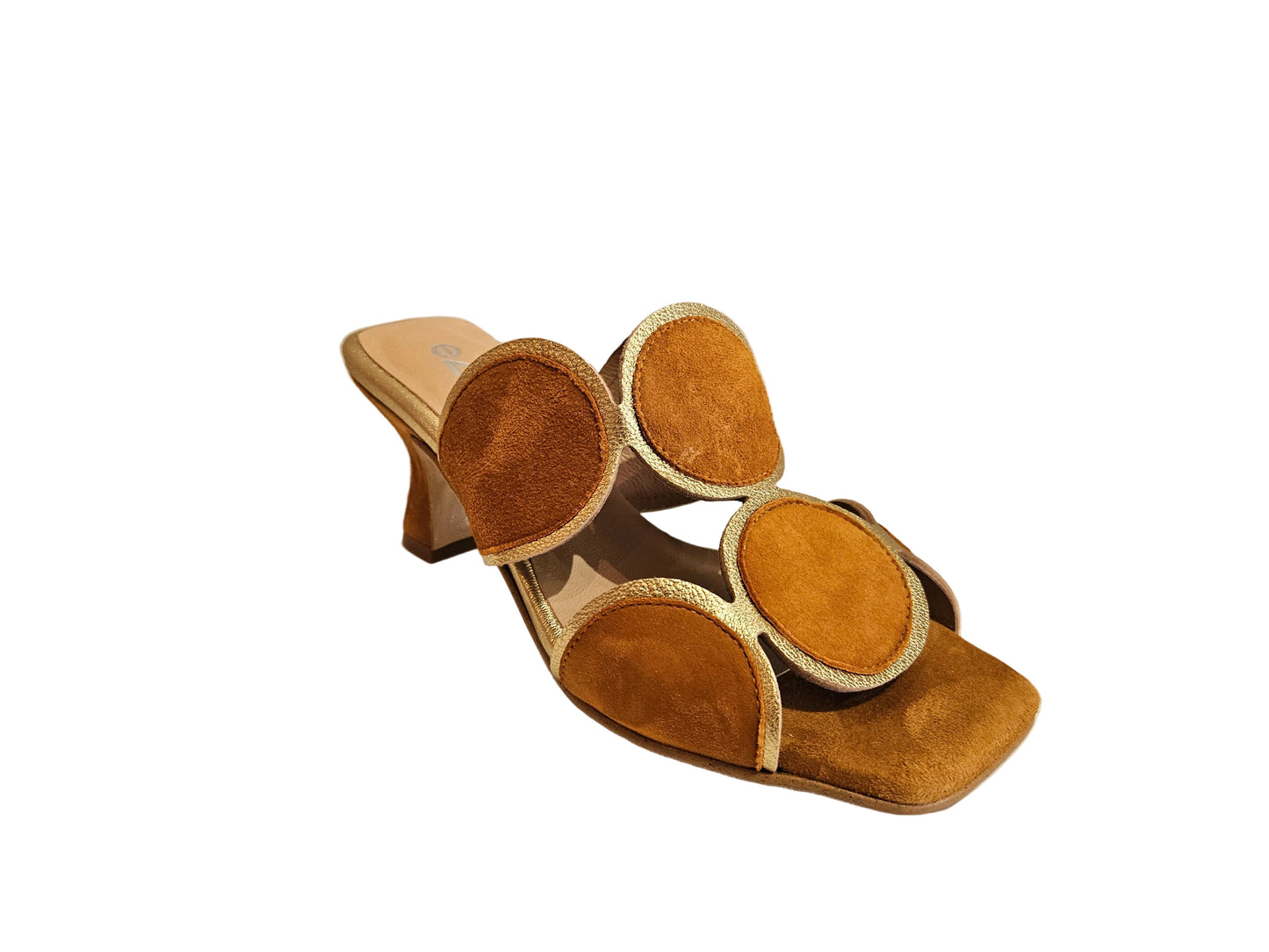EZZIO 12601 HEELS IN GOLD/CAMEL