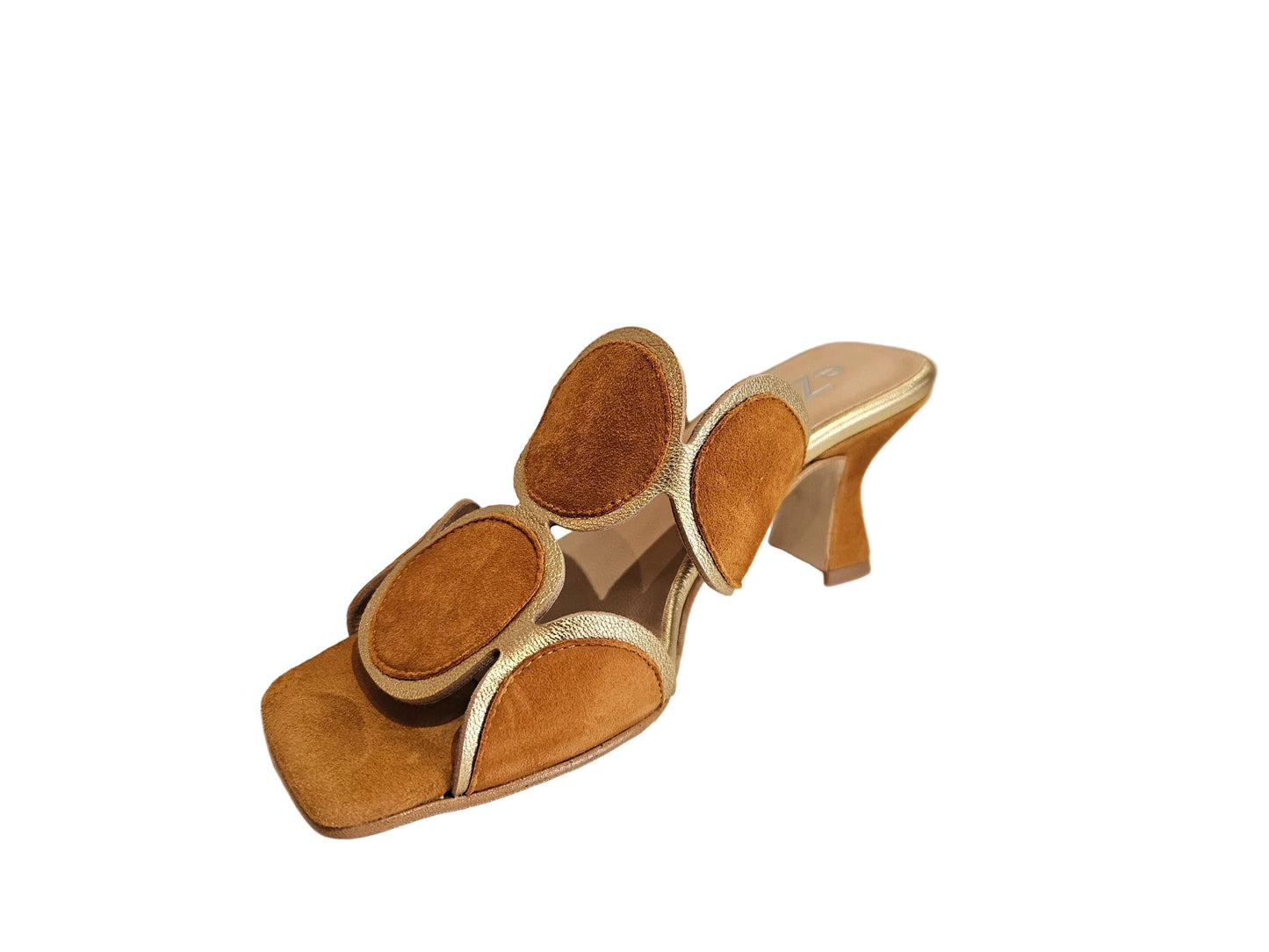 EZZIO 12601 HEELS IN GOLD/CAMEL
