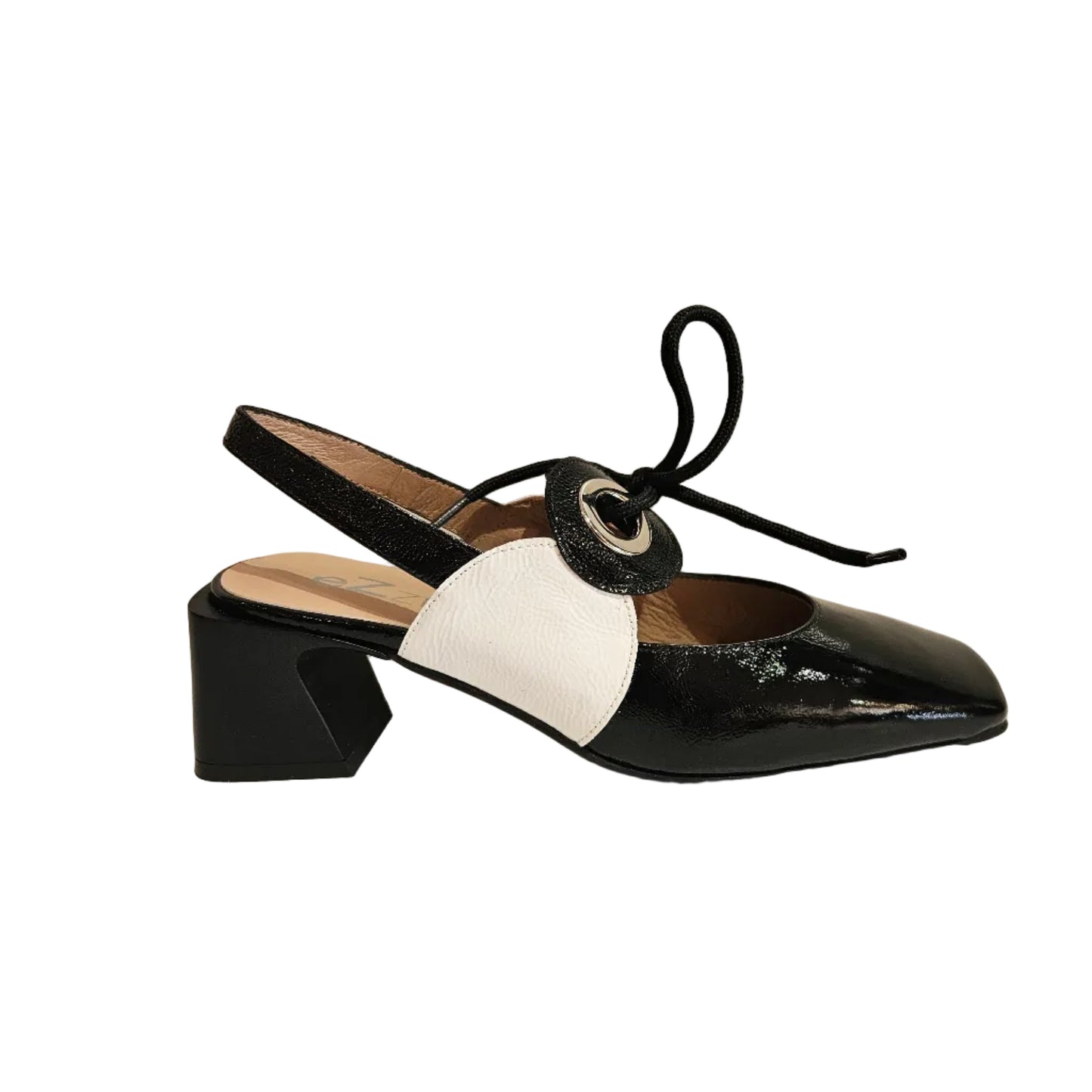 EZZIO 14307 HEELS IN BLACK/WHITE