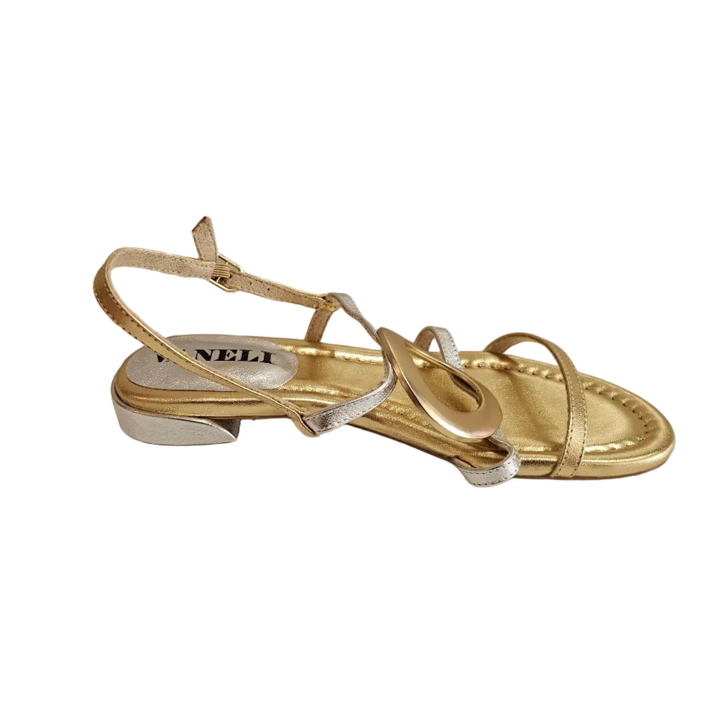VANELI BENNY SANDALS IN GOLD/SILVER