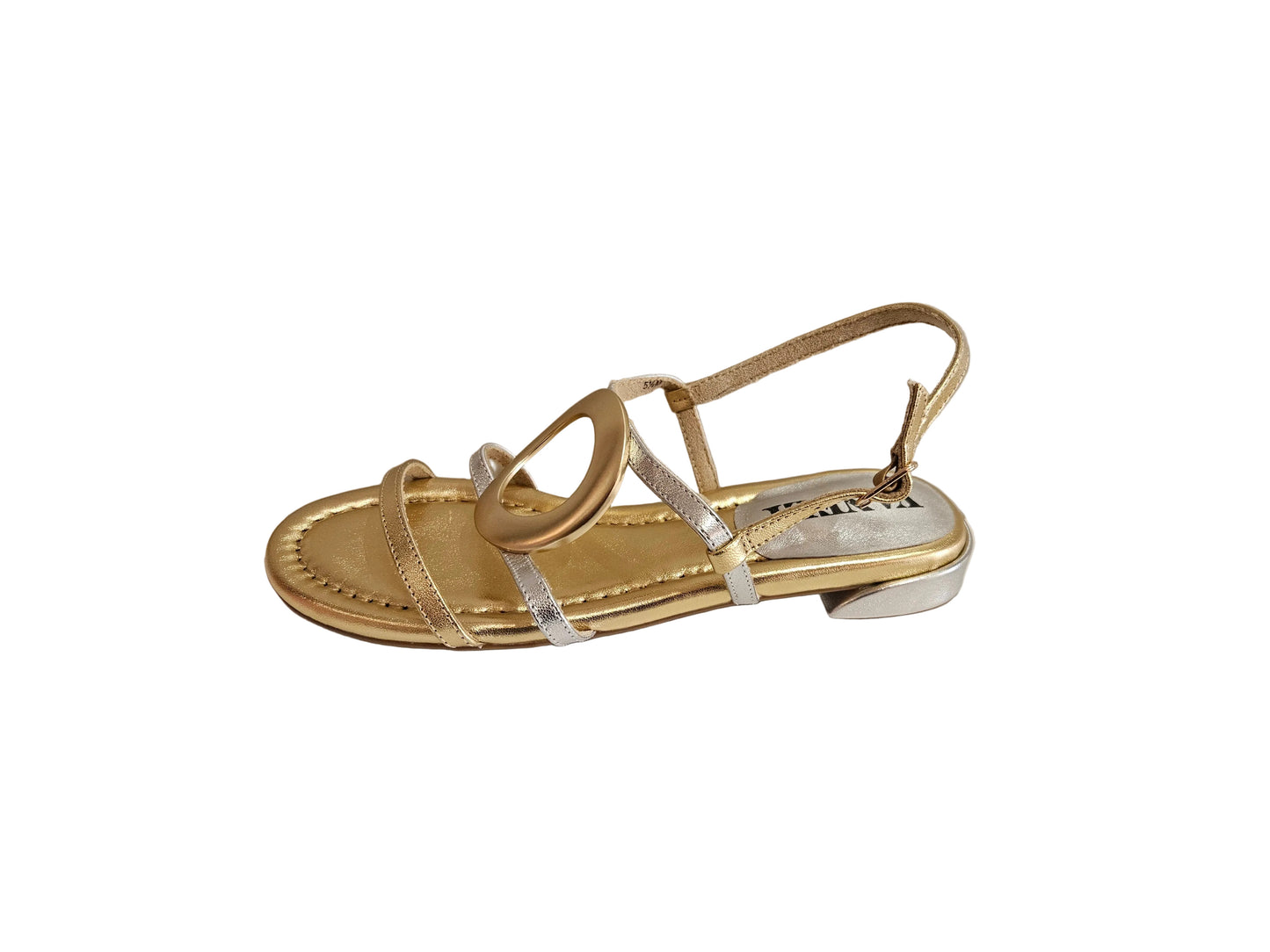 VANELI BENNY SANDALS IN GOLD/SILVER