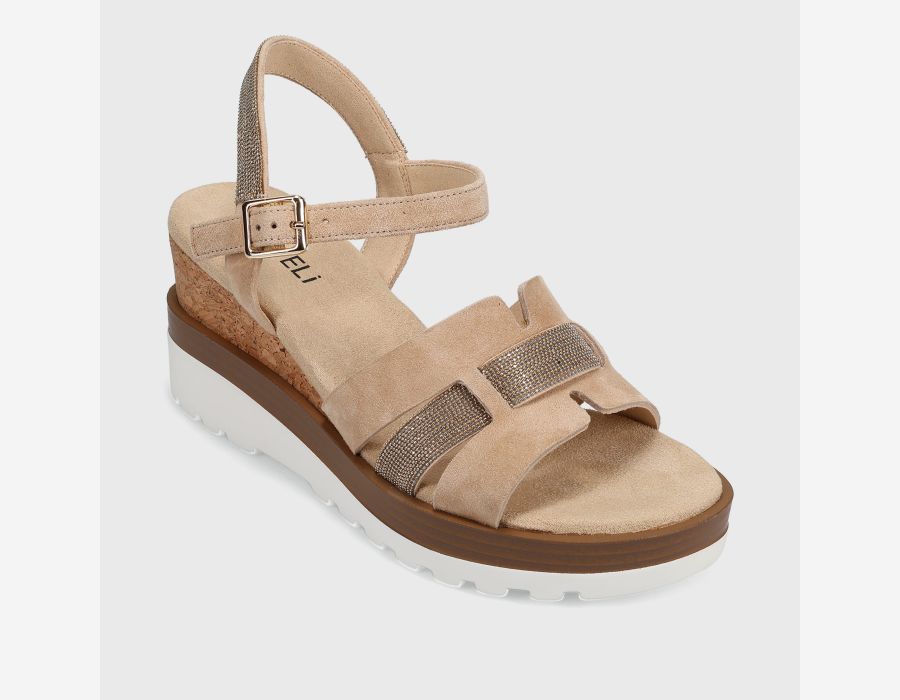 VANELI CAITLIN SANDAL IN NUDE SUEDE