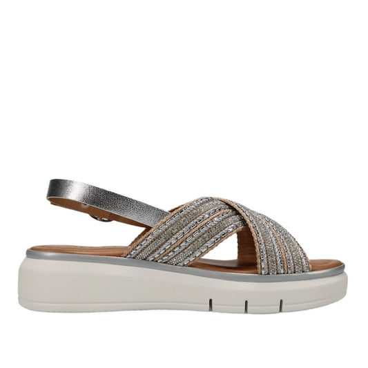 SESTO MEUCCI SANDAL IN NATURAL SILVER
