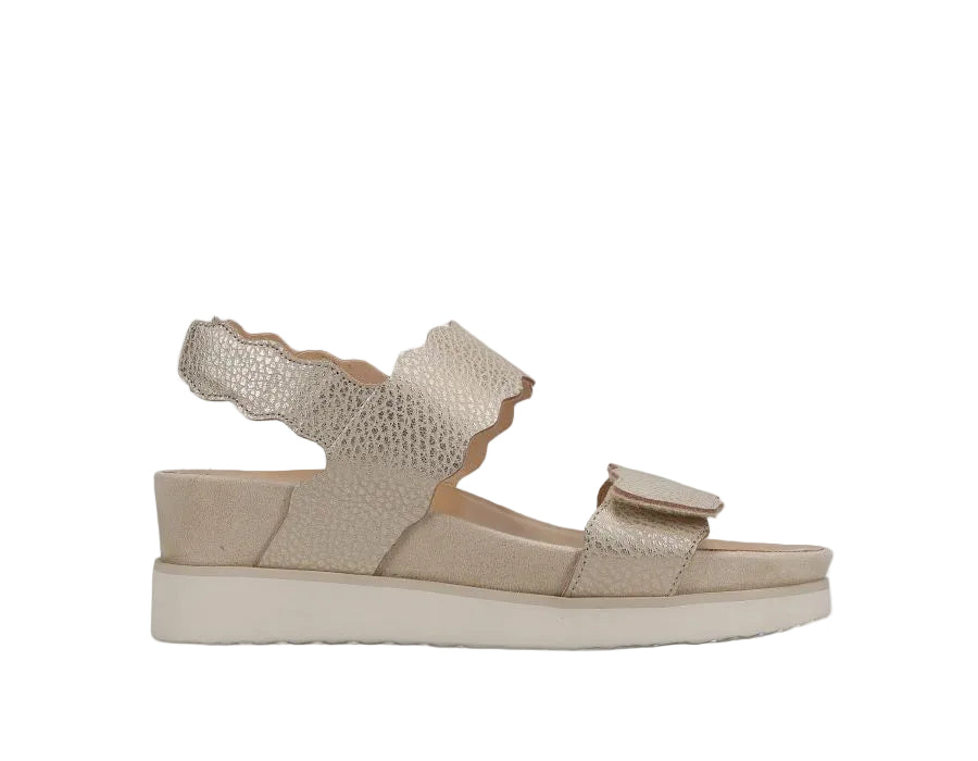 VANELI ULANI WEDGE SANDAL IN PLATINO TOLOSA
