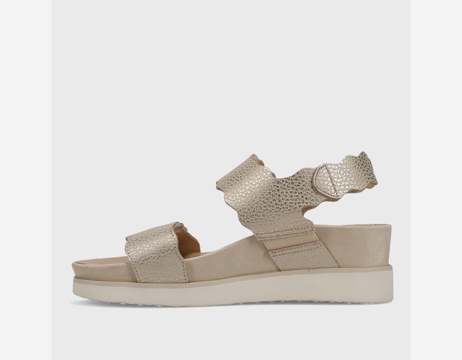 VANELI ULANI WEDGE SANDAL IN PLATINO TOLOSA