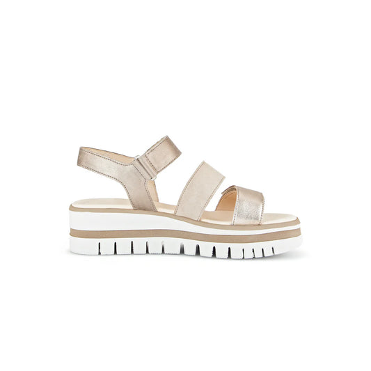 GABOR PLATFORM SANDAL IN TAN