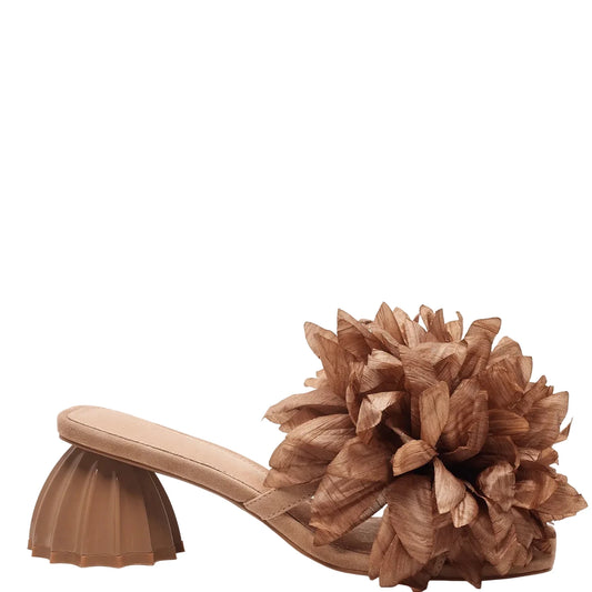 CECELIA DAHLIA HEELS IN TAUPE